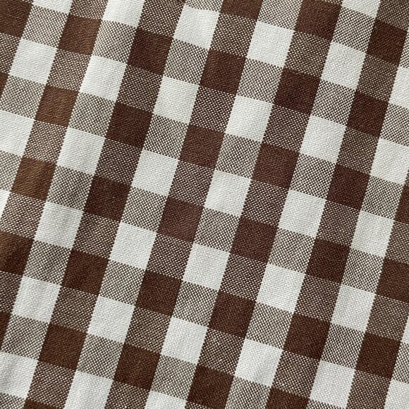 Etro Men's 100% Cotton Brown White Checkered Plaid Shirt-Sz.43 (XL) - Picture 7 of 10